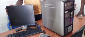 Dell computer donated to Bolga NDC office by Gavinus Anaba