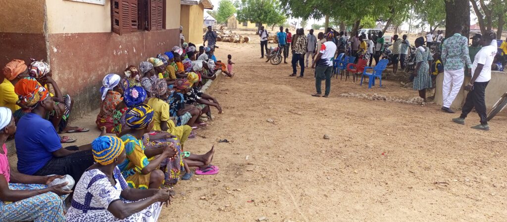 Lawyer Charles Bawaduah (MP) engaging constituents in a thank you tour in Bongo