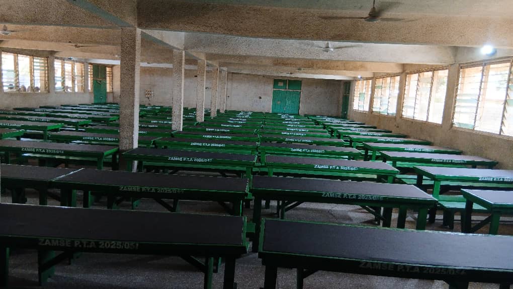 The PTA provided 150 dining tables and 300 benches to the school