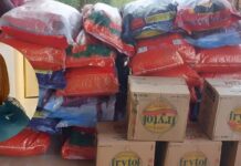 Former UE NDC Reg Women’s Organiser Hajia Charity donates food items to UE Chief Imam, NDC Youth Wing for Ramadan