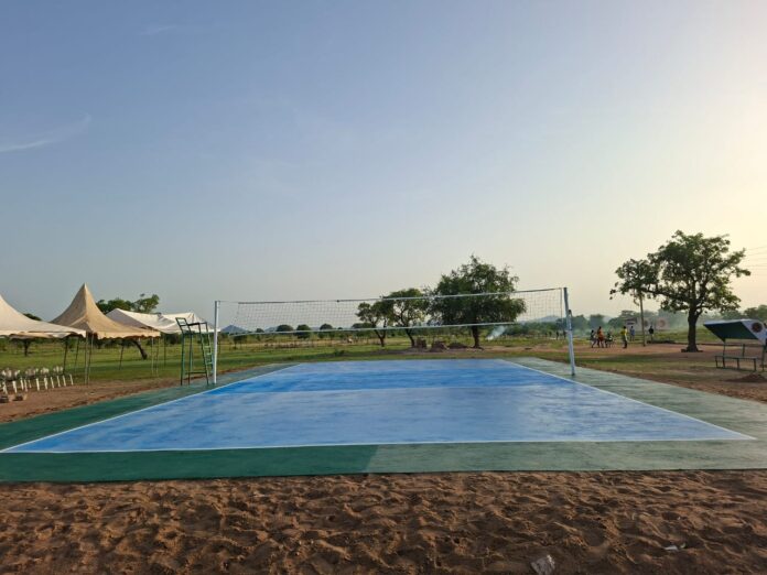 VOLLEYBALL COURT CONSTRUCTED BY KACKSTONE RECORDS